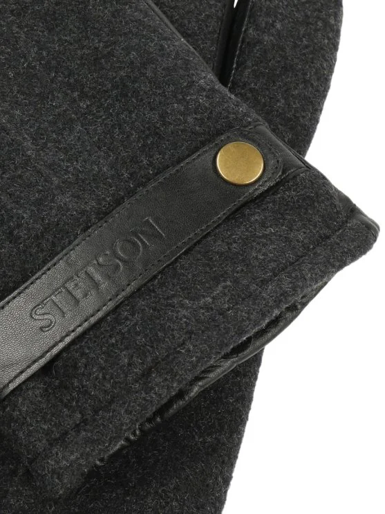 Stetson Antrasit Koyun Derisi Yün Eldiven - Stetson