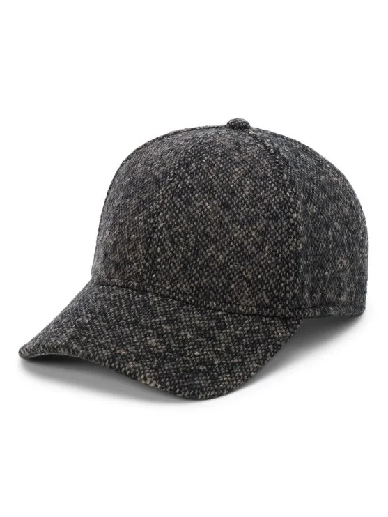 Stetson Baseball Cap Donegal Kahverengi Yün Tweed Şapka - Stetson