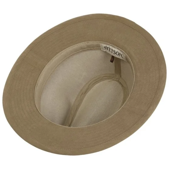 Stetson Bej Rengi Traveller Waxed Cotton Uv Protection Water Repellent Şapka - Stetson