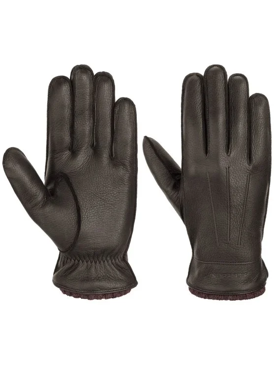 Stetson Kahverengi Geyik Derisi Kaşmir Eldiven - Stetson