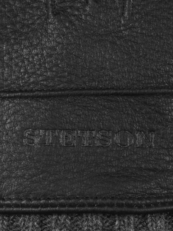Stetson Siyah Geyik Derisi Kaşmir Eldiven - Stetson