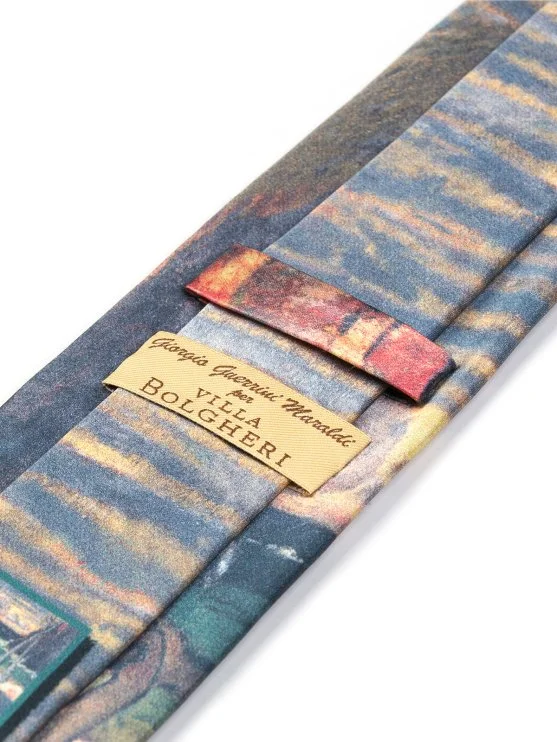 Villa Bolgheri Giorgio Guerrini Maraldi Sanat Desenli İtalyan Kravat - Villa Bolgheri