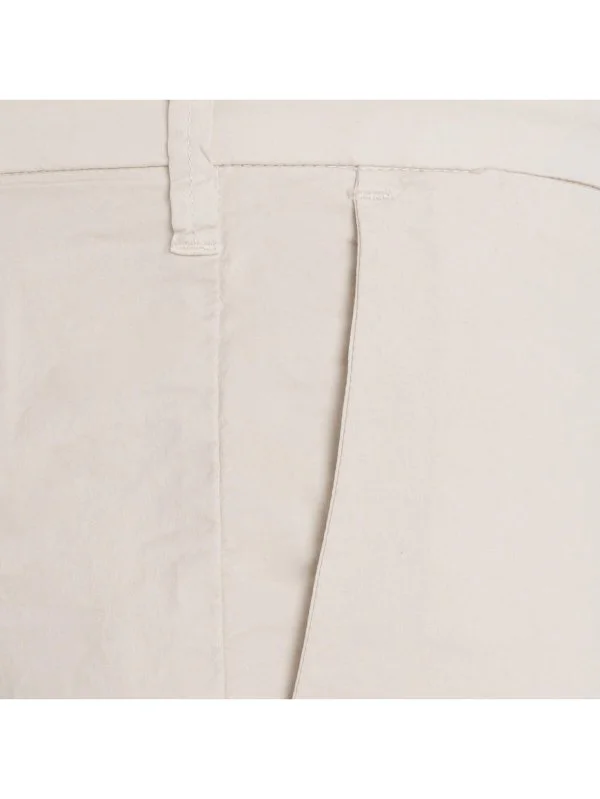 40WEFT Chino Ekru İnce Pima Pamuk Elastan Regular Fit Pantolon - 2
