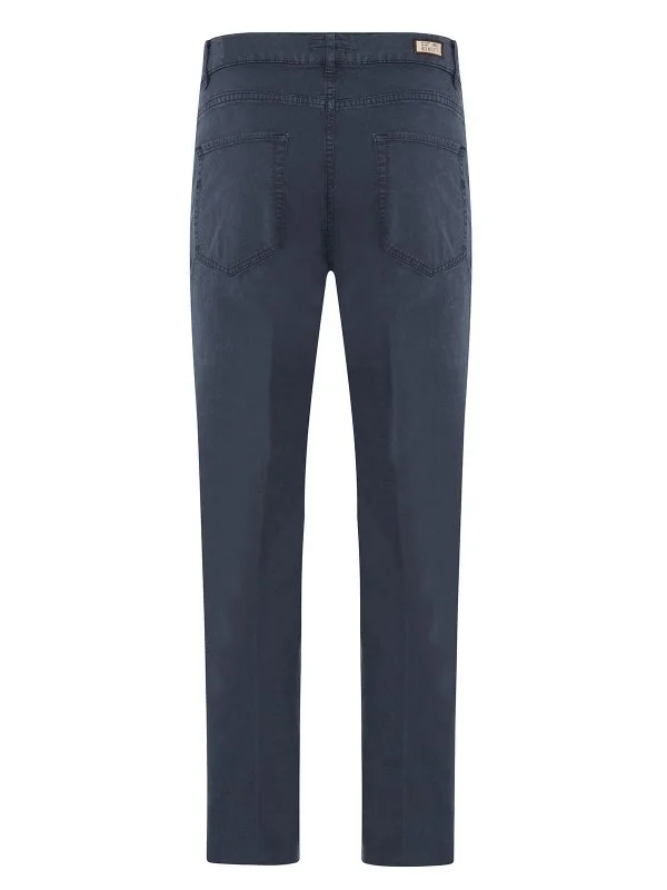 40WEFT Erkek 5 Cep Vintage Lacivert Slim Fit Pamuklu Pantolon - 2