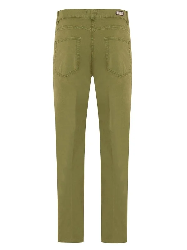 40WEFT Erkek 5 Cep Vintage Yeşil Slim Fit Pamuklu Pantolon - 2