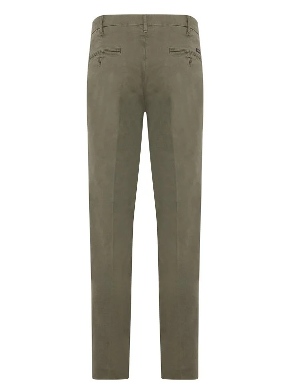 40WEFT Erkek Chino Vintage Yeşil Slim Fit Pamuklu Pantolon - 2