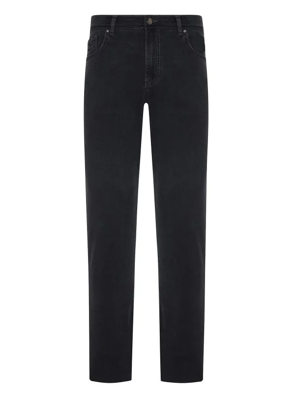 Alphauomo 5 Cep Antrasit İnce Denim Regular Fit Pantolon - 1