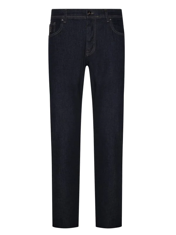 Alphauomo 5 Cep İndigo Raw İnce Denim Regular Fit Pantolon - 1