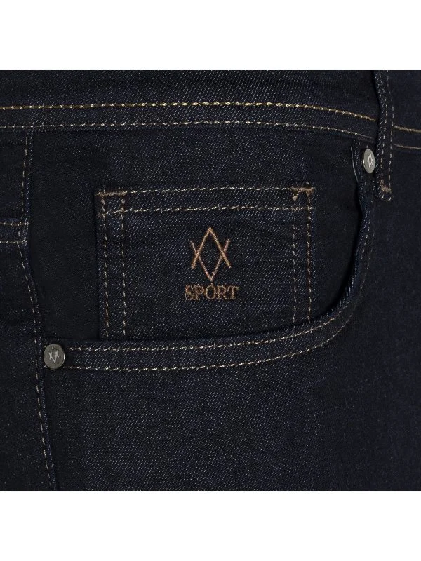 Alphauomo 5 Cep İndigo Raw İnce Denim Regular Fit Pantolon - 2