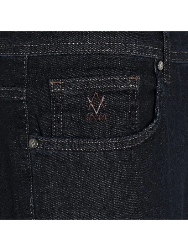 Alphauomo 5 Cep Koyu Lacivert İnce Denim Regular Fit Pantolon - 2