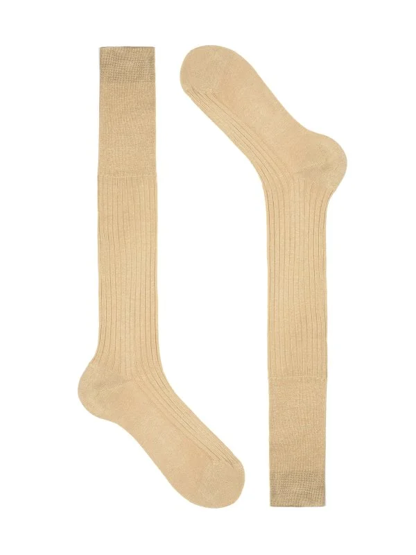 Bresciani Bej Fitilli Pamuk Uzun Konç Çorap - 1
