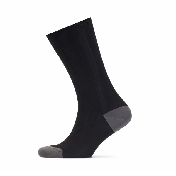 Bresciani Black Grey Socks - 2