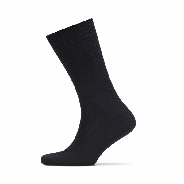 Bresciani Siyah Çizgili Yünlü Çorap - 2