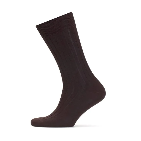 Bresciani Striped Brown Socks - 2
