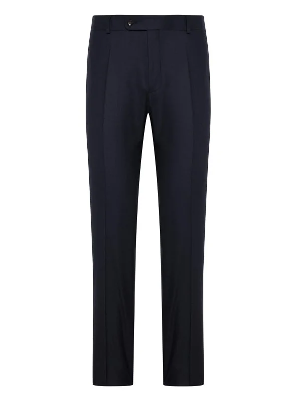 Carl Gross Carlo Barbera Lacivert Süper 150'S Yün Pantolon - 1