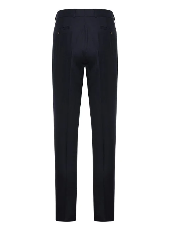 Carl Gross Carlo Barbera Lacivert Süper 150'S Yün Pantolon - 2