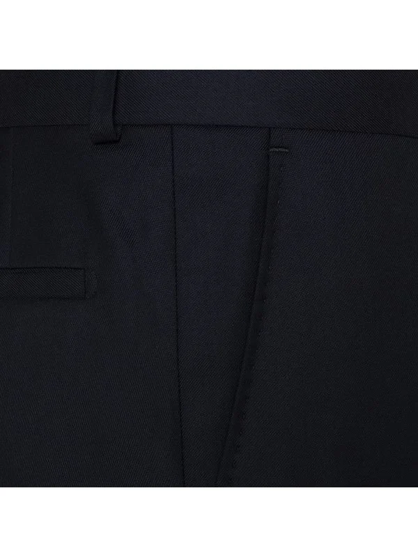 Carl Gross Carlo Barbera Lacivert Süper 150'S Yün Pantolon - 3