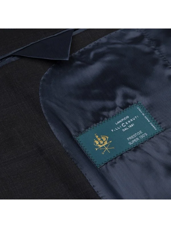 Carl Gross Cerruti Süper 130'S Antrasit Ekoseli Yün Takım Elbise - 3