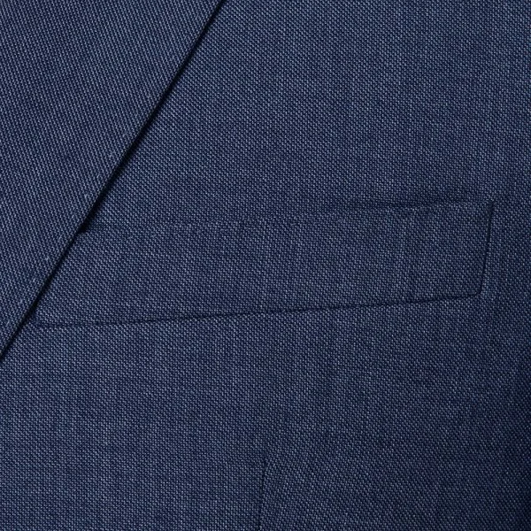 Carl Gross Havacı Mavi Vitale Barberis Filafil Doku Yün Modern Fit Takım Elbise - 2