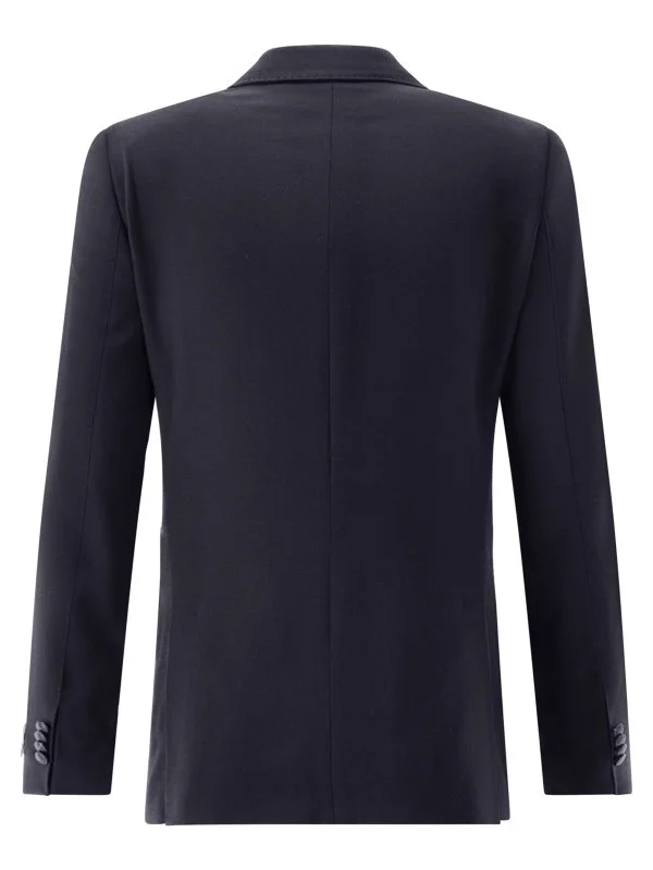 Carl Gross Lacivert Carlo Barbera Kruvaze Yün Ceket - 2