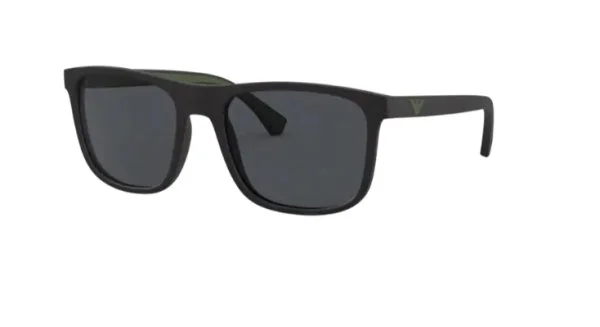 Emporio Armani Matte Black Square Güneş Gözlüğü - 1