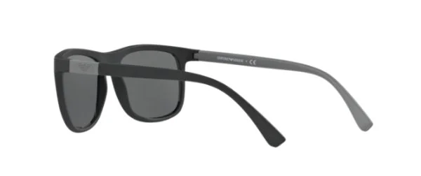 Emporio Armani Matte Black Square Güneş Gözlüğü - 4