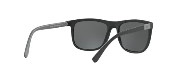 Emporio Armani Matte Black Square Güneş Gözlüğü - 7