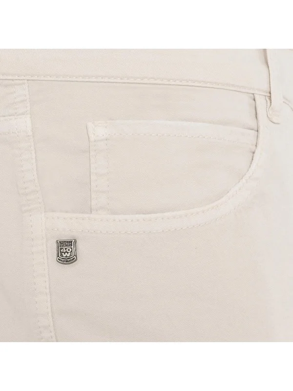 40WEFT 5 Pocket Ecru Thin Twill Vintage Cotton Elastane Regular Fit Trousers - 2
