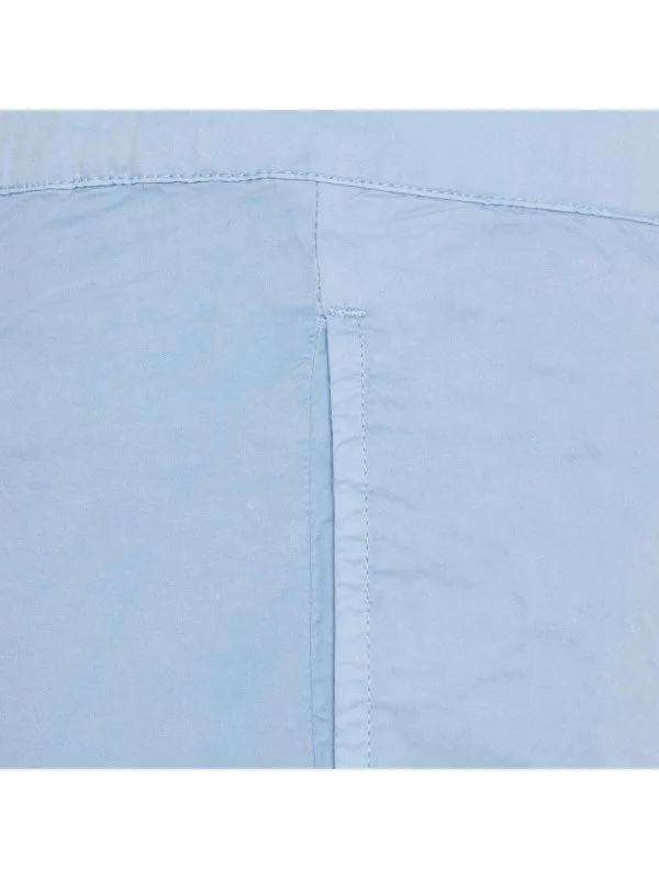 40WEFT Blue Pima Cotton Elastic Waist Bermuda - 2