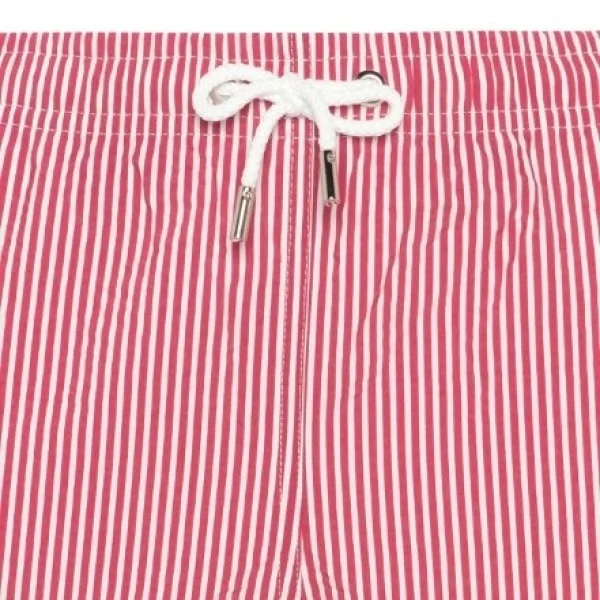 Atelier F&B Red White Striped Seersucker Swimsuit - 2