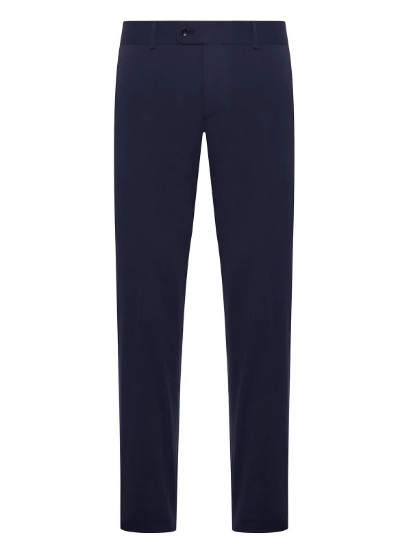 Carl Gross Navy Blue Cotton Men's Chino Trousers - 1
