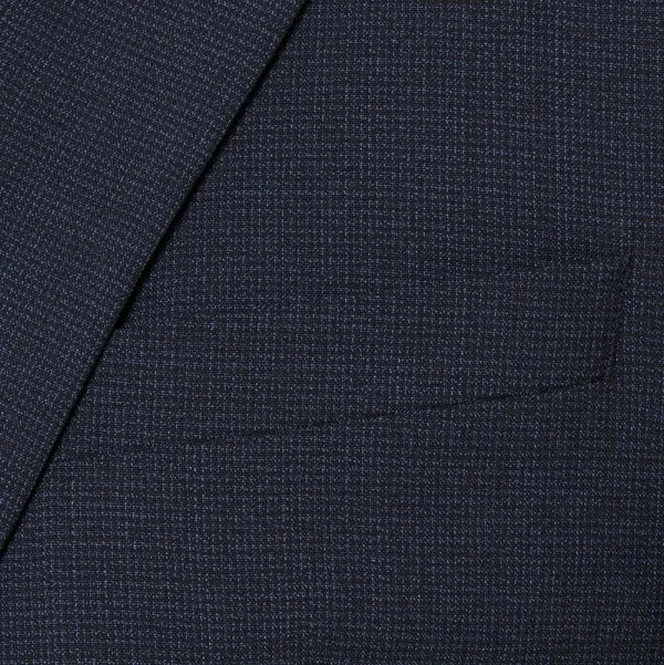 Carl Gross Navy Blue Micro Patterned Wool Organic Certified Suit - 2