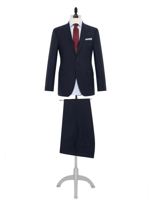 Carl Gross Navy-Blue Reda Prince De Galle Modern Fit Men's Suit - 1