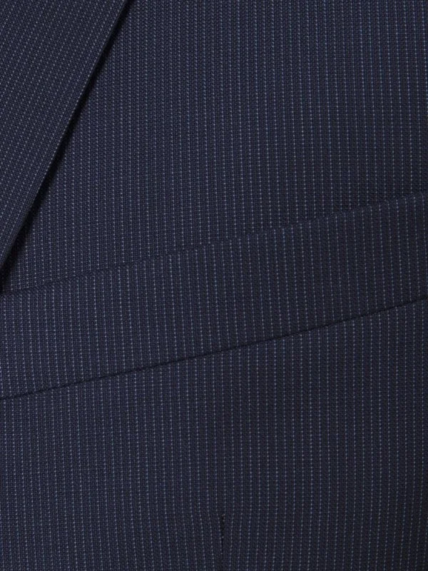 Carl Gross Reda Super 110'S Light Blue Striped Wool Suit - 2