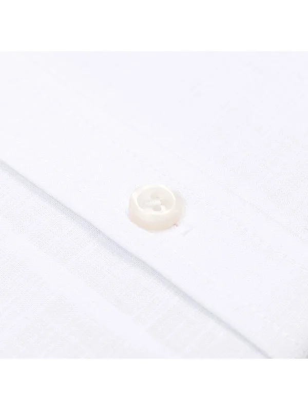 Germirli White Albiate Button-Down Collar Tailor Fit Thin Cotton Shirt - 3