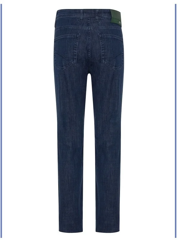 Gallus 5 Pocket Indigo Blue Flexible Regular Fit Thin Denim Trousers - 3