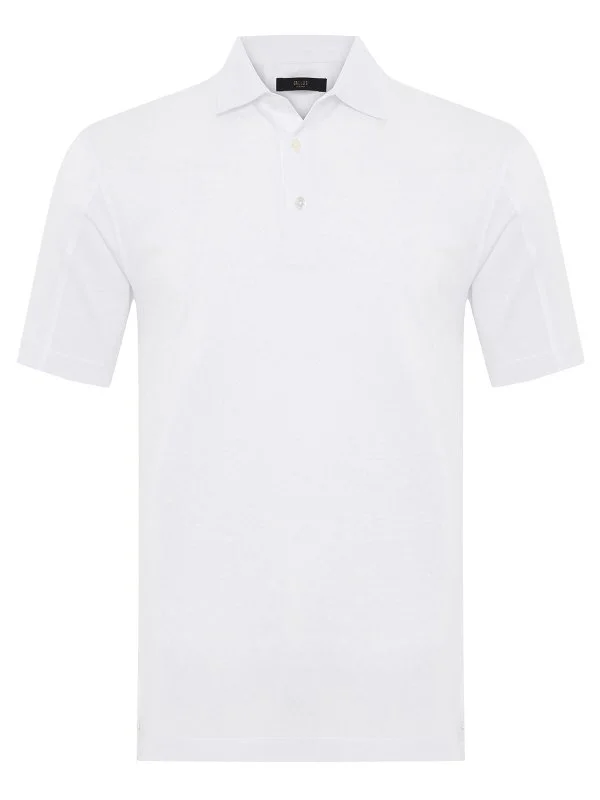 Gallus White Shirt Collar Mercerized Regular Fit T-Shirt - 1