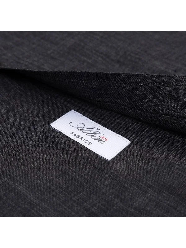 Germirli Albini Anthracite Button-down Collar Tailor Fit Delave Linen Shirt - 4