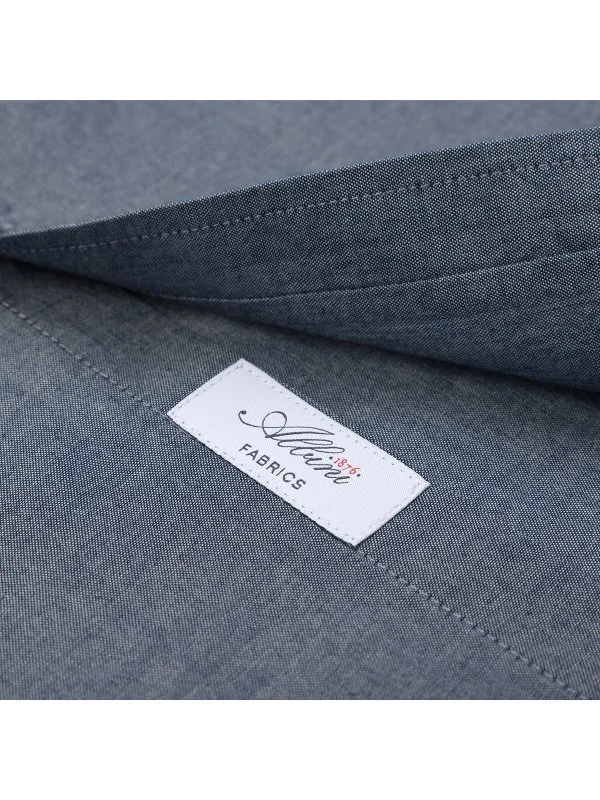 Germirli Albini Indigo Color Button-down Collar Tailor Fit Cotton Denim Shirt - 3
