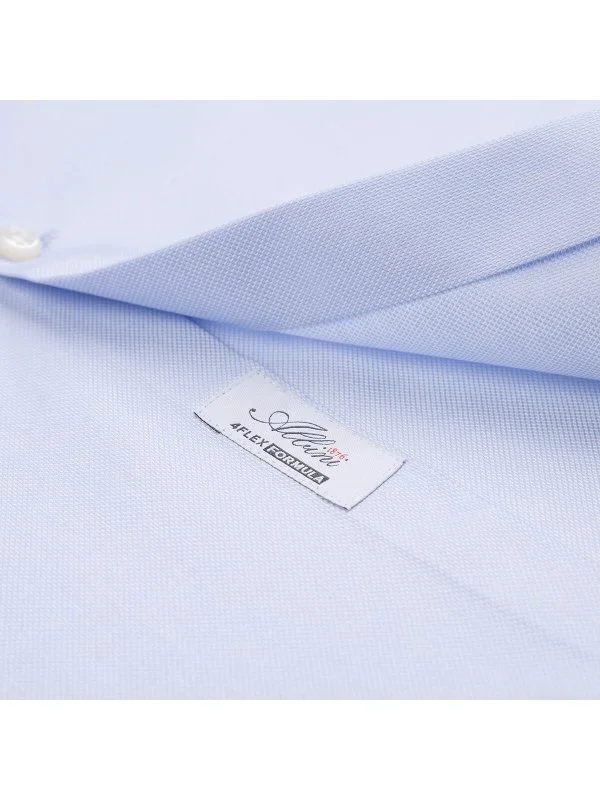 Germirli Albini Natural Germirli Exclusive Blue Oxford Tailor Fit Button-down Collar Cotton Shirt - 3