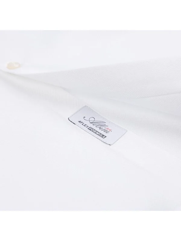 Germirli Albini Natural Germirli Exclusive White Oxford Tailor Fit Button-Down Collar Organic Cotton Shirt - 3