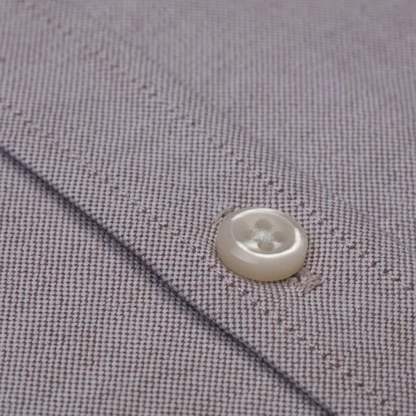 Germirli Beige Button-Down Collar Pocket Tailor Fit Sport Oxford Men's Shirt - 3