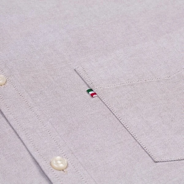 Germirli Beige Button-Down Collar Pocket Tailor Fit Sport Oxford Men's Shirt - 4