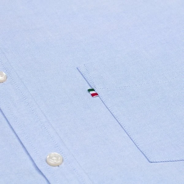 Germirli Sky Blue Button-down Collar Pocket Tailor Fit Sport Oxford Men's Shirt - 4