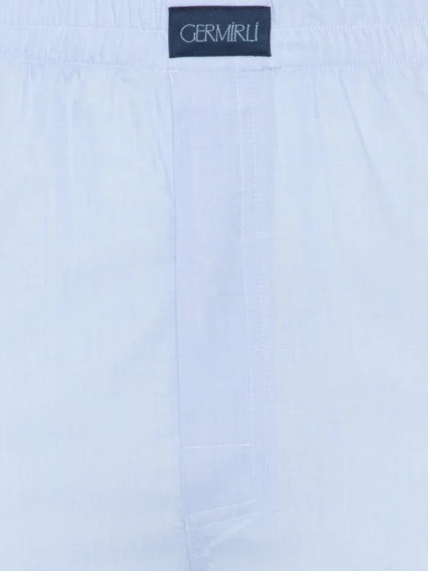 Blue Cotton Boxer Shorts with Germirli - 2