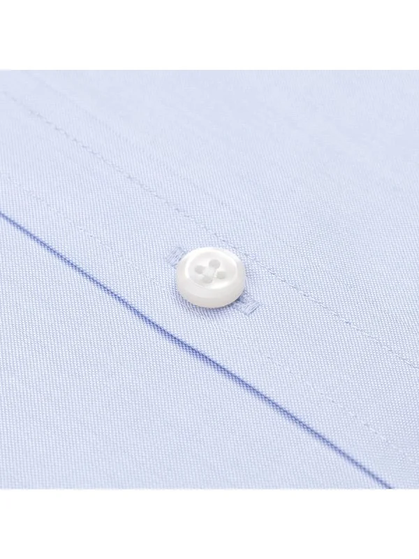 Germirli Blue Exclusive Classic Collar Tailor Fit 120s Cotton Shirt - 3