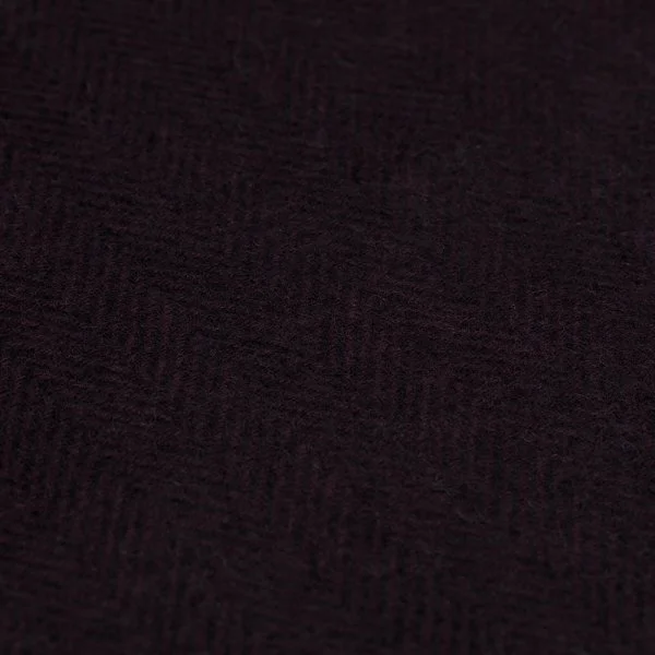 Germirli Claret Red Herringbone Wool Scarf - 2
