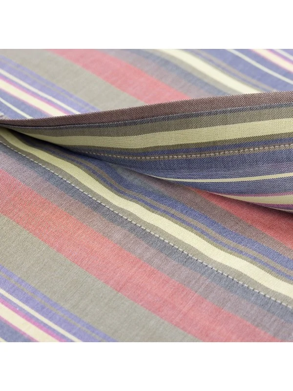 Germirli Colorful Vintage Thick Striped Button-down Collar Pocket Tailor Fit Cotton Shirt - 4