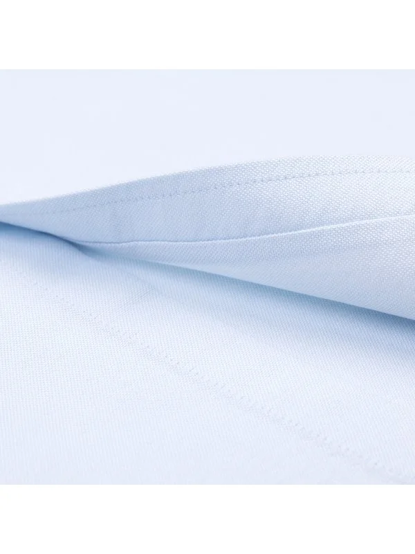 Ice Blue Button Down Collar Pocket Tailor Fit Oxford Sport Shirt with Germirli - 4