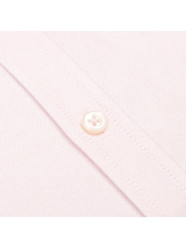 Germirli Light Pink Tailor Fit Relaxed Fit Button Down Collar Sport Oxford Organic Cotton Shirt - 3